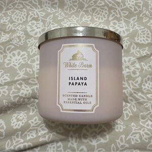 Bath and Body Works White Barn Island Papaya 3 wick candle